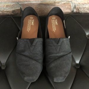 Black glitter Toms